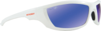 BANDIT III SAFETY GLASSES SCORPION WHITE FRAME WITH BLUE MIRROR LENS